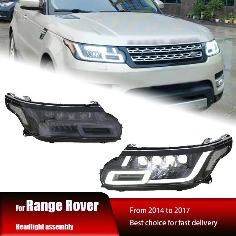 

Подходит для спортивных фар 14-17 Range Rover, Модифицированная матричная линза, дневные ходовые огни
