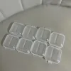 2/4/6PCS Simple plastic transparent mini dustproof jewelry accessories storage box earring necklace bracelet small items 5