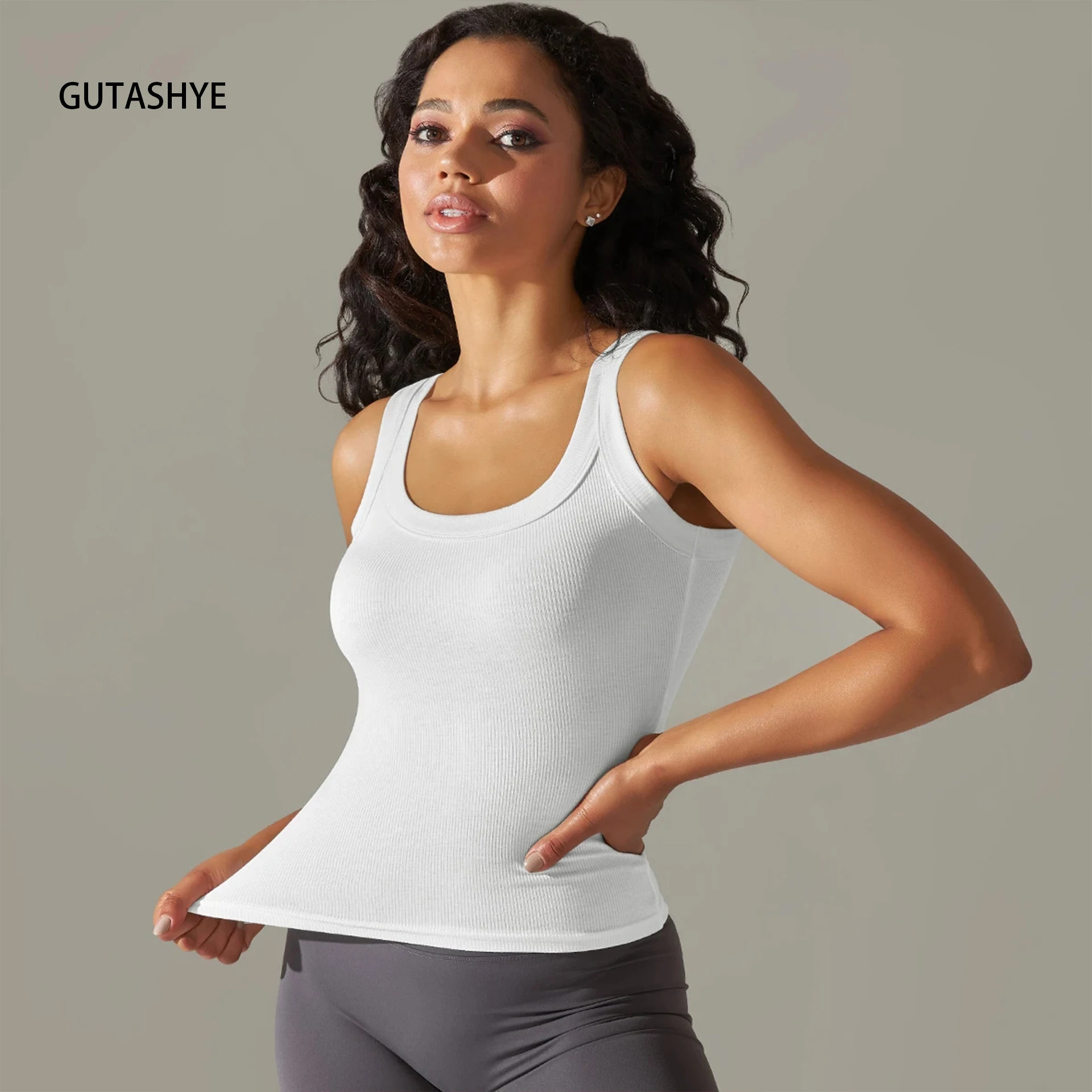 Women's Yoga Vest Gym Sports Seamless Fitness Running Vest Exercise