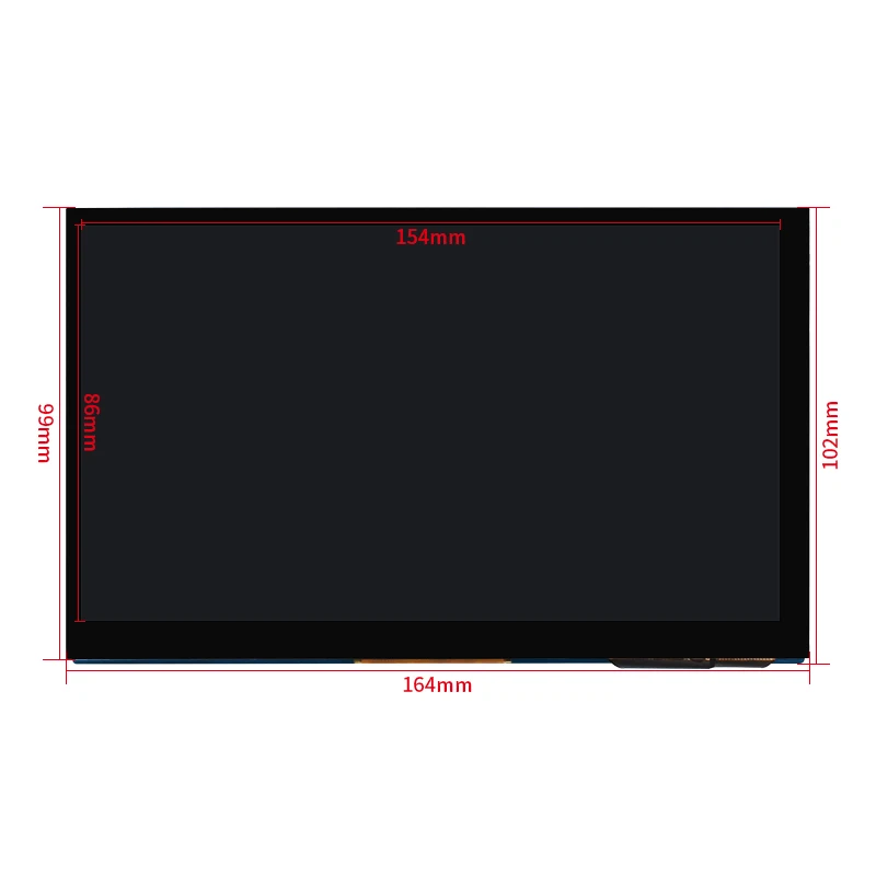 Touch Screen Display Computer Secondary Screen Computer Monitor 7 / 5 Inch DSI IPS Touch Screen for RPi 5 Capacitive Touch Display 800*480 LCD Monitor with Holder for Raspberry Pi 4B 3B+ 3B