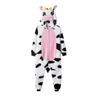 Pink Cow Onesies Cartoon Animal Onesie Women Men Girls Boys Pajamas Halloween Funny Party Suits Winter Home Overall Costumes