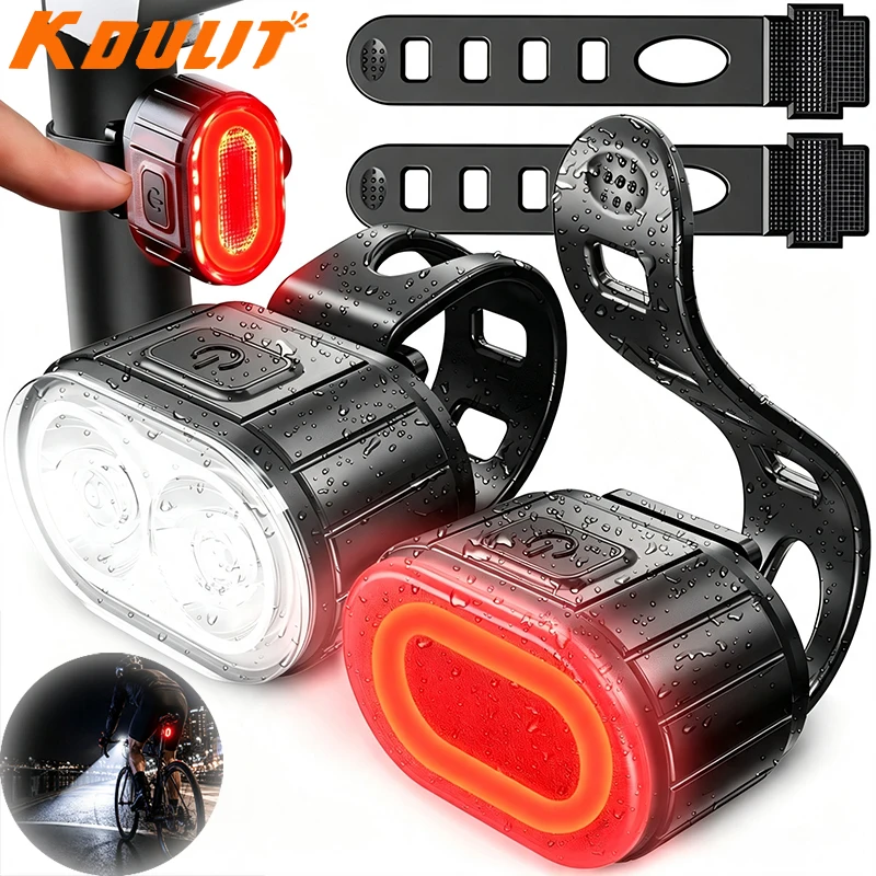 Rechargeable LED Bike Lighting Set - Front and Rear Lights