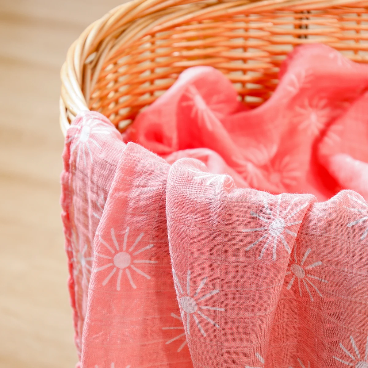 HappyFlute Baby Blanket Soft And Breathable Baby Wrap Cotton Muslin Swaddle for Newborn