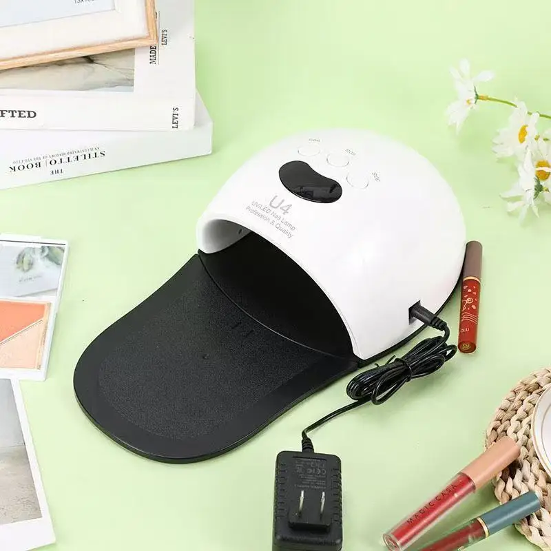 Lámpara de fototerapia UV/LED para uñas, para uñas hermosas, lámpara de fototerapia indolora de doble uso, adecuada para manos y pies, con almohadillas extraíbles para pies, lámpara de fototerapia para secado y curado de esmalte de uñas en gel.