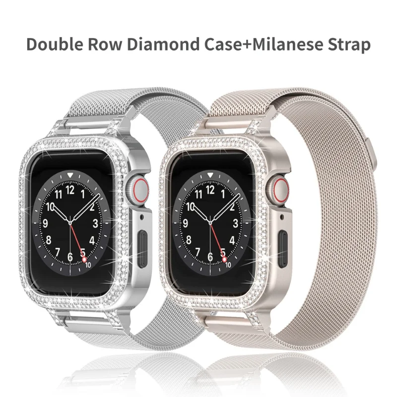 

Ремешок «Миланская петля» для iWatch Band 8 7 6 5 4 SE, аксессуары для Apple Watch серии 45 мм 44 мм 40 мм 41 мм
