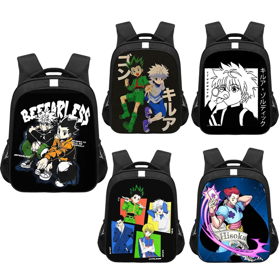 ハンター × ユニセックスのバックパック,漫画のプリントが施された