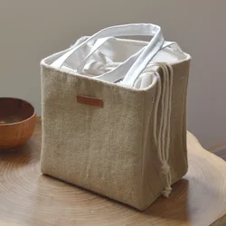 Stylish Insulated Lunch Tote - Portable Thermal Cooler (Khaki)