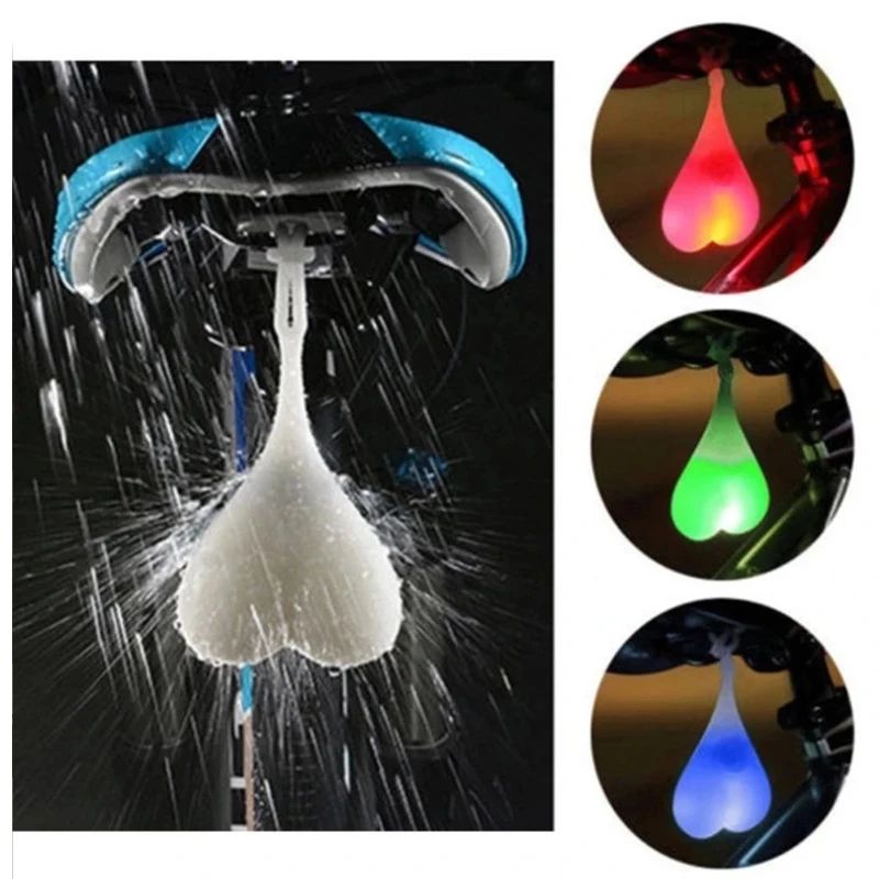 

Bicycle Light Creative Bike Rear Taillight 4 Color Heart Ball Safety Warning Light Riding Cycling Waterproof LED Lamp