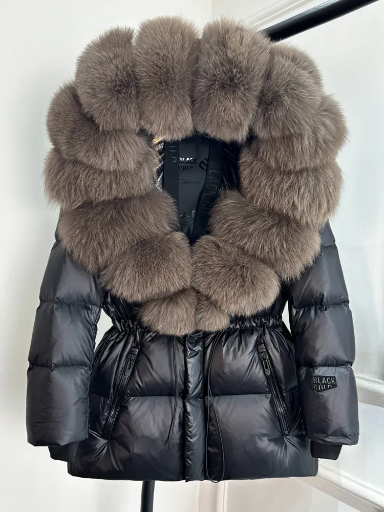 Fox Fur Hood Prada Coat With Fur Black Winter Coat With Fur Hood