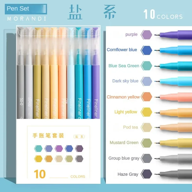 Vibrant Morandi Gel Pens - Multicolor Set for Creative Writing & Artistry