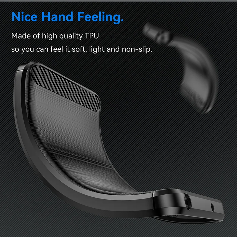 Carbon Fiber Silicone Shockproof Armor Phone Case