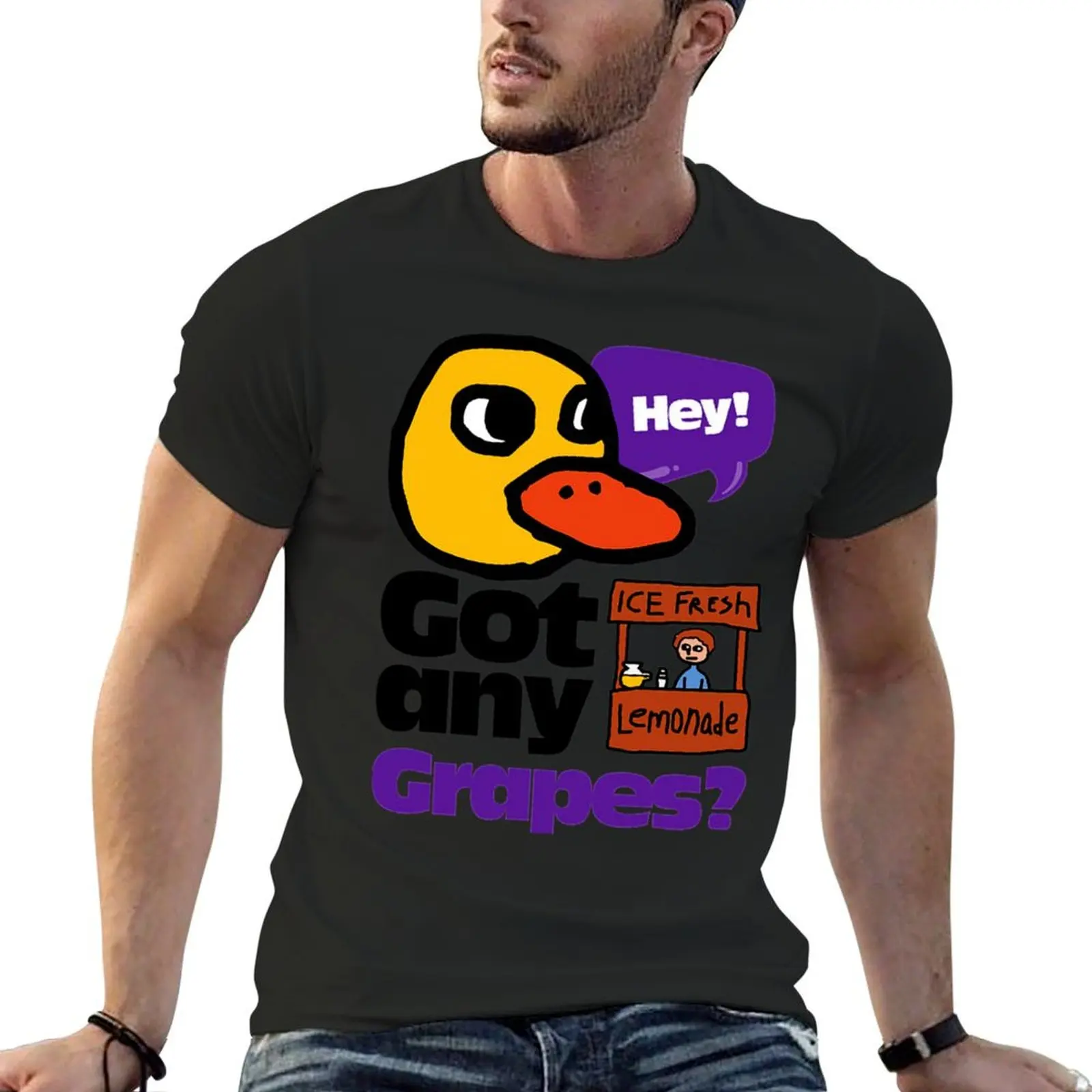 

Hey! Got any Grapes T-shirt cute tops anime clothes tops plain clothes for men