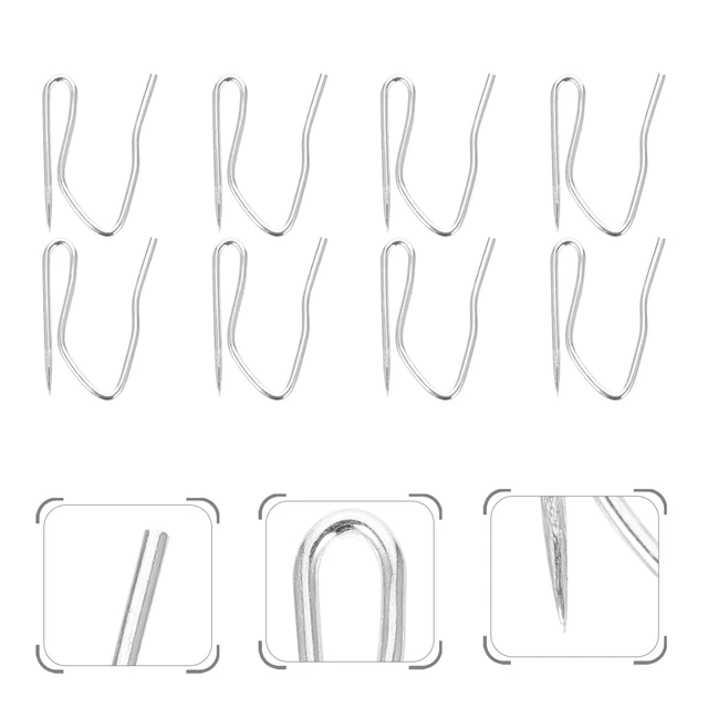 45PCS Curtain Pencil Pleat Hooks for Curtains Glider Shape Window Curtain  Hanging Accessories Curtains Plastic Hooks CP056-40