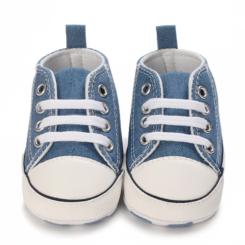 Baby Canvas Classic Sports Shoes Newborn Boys and Girls Printed Star First Walkers Shoes Infant Anti slip Baby Shoes 2