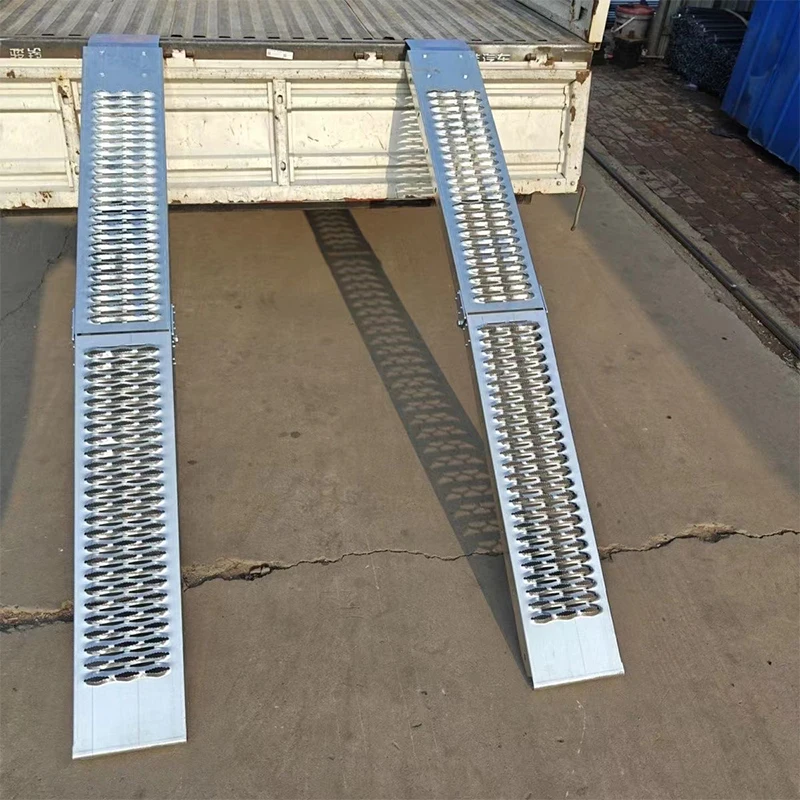 Ramps For Aluminum Motorcycles Folding Loading ATV Pick-up Car Ramp To Climb Metal Ramps Ladder 1PC Single Load-bearing 350kg truck ramp ladder