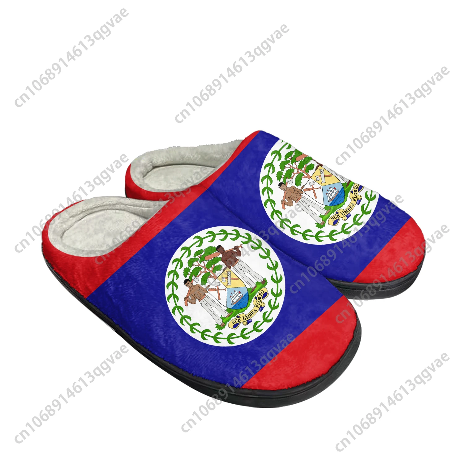 Belizean Flag Home Cotton Custom Slippers Mens Womens Sandals Belize Plush Bedroom Casual Keep Warm Shoes Thermal Slipper