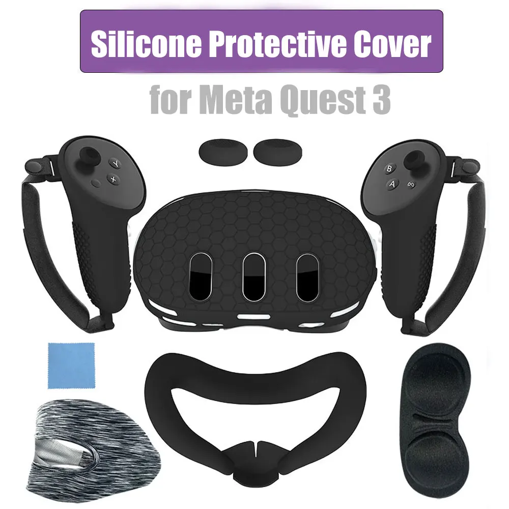 DUXICEPIN Accessories for Meta Quest 3, Protective Shell Cover for Oculus  Quest 3, VR Accessories Included Transparent Shell Cover, Lens Tempered