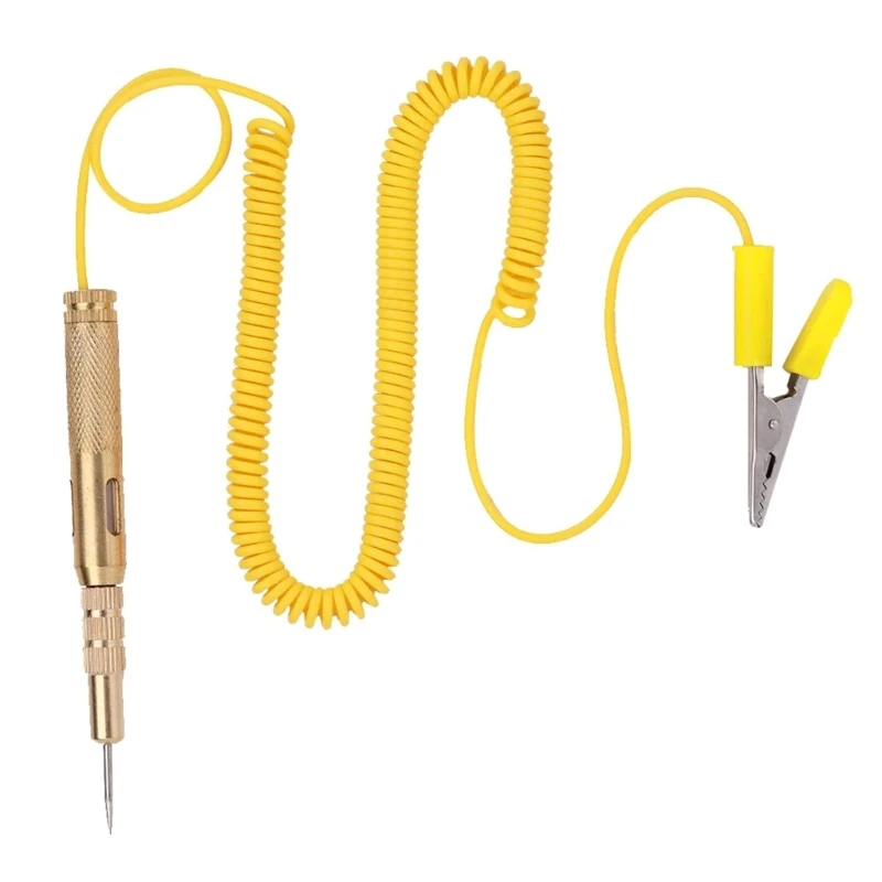 

Automobile Circuit Tester, 6-24V Test Light with Alligators Clip Steel Probe Vehicle Circuits Low Light Tester