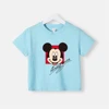 Mickey Mouse Children's Cotton Short sleeved Top Summer Children's T-shirt Boys and Girls Heart Soft Clothes Birthday Gift 2