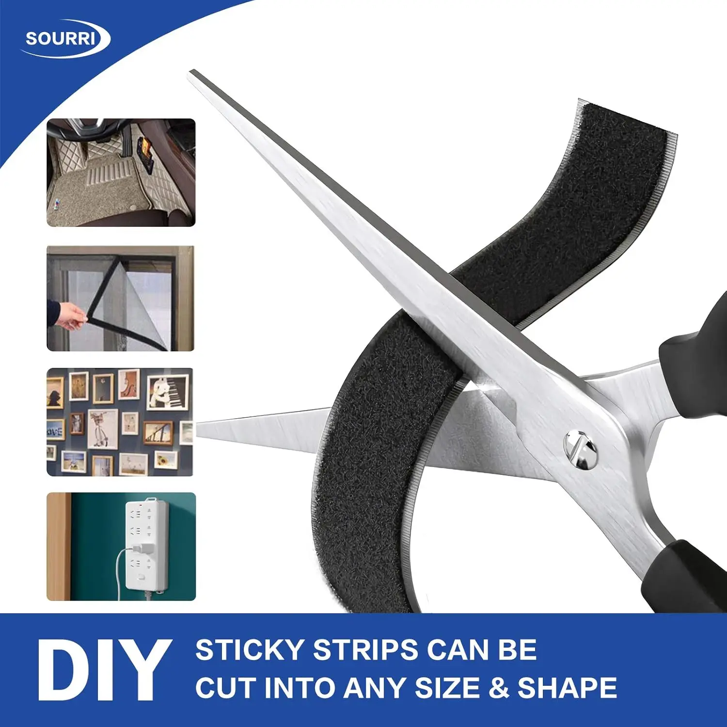 Heavy-Duty Self-Adhesive Hook and Loop Fastener Tape