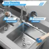 Bymaocar 3-Compartment Public Commercial Stainless Steel Utility Sink,Free Standing High-capacity Laundry Basin with Two Faucets 6