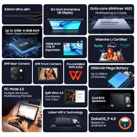 Blackview Tab 60 WIFI Tablet 10.1 Inch HD IPS Display Widevine L1 12GB(4+8Expand) 128GB PC Mode WIFI6 5100mAh Android 14 Pad PC 2