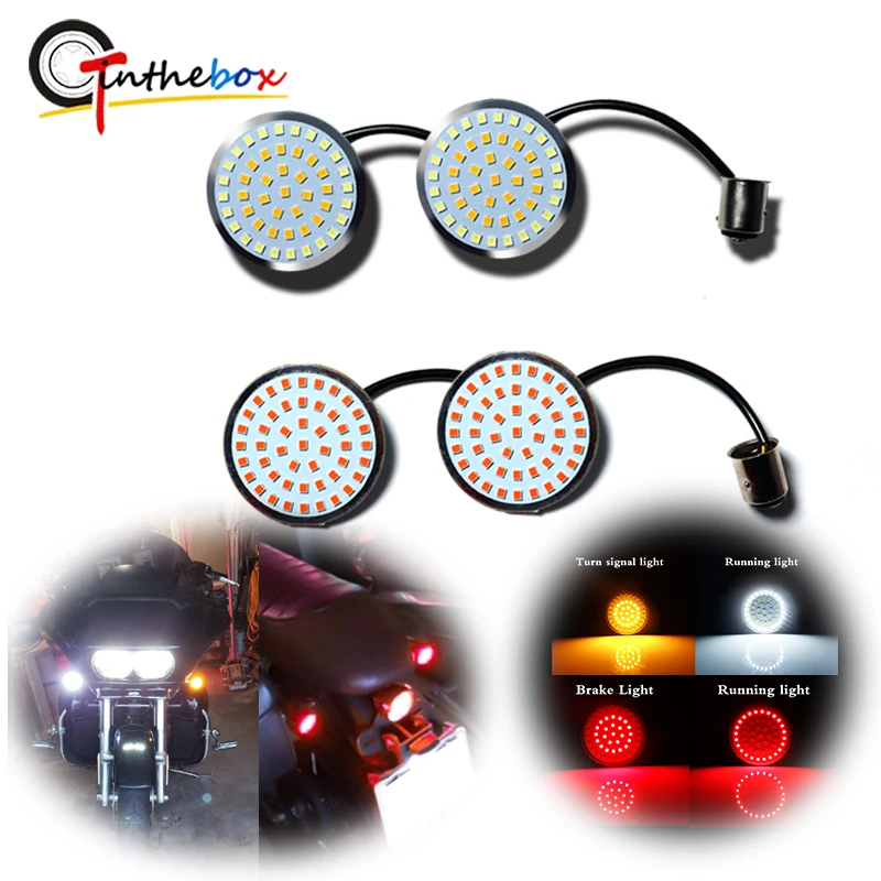 Dreamizer 1157 LED Turn Signal Lights For Harley Davidson Softail (1998-2023) - Amber/White, Pair