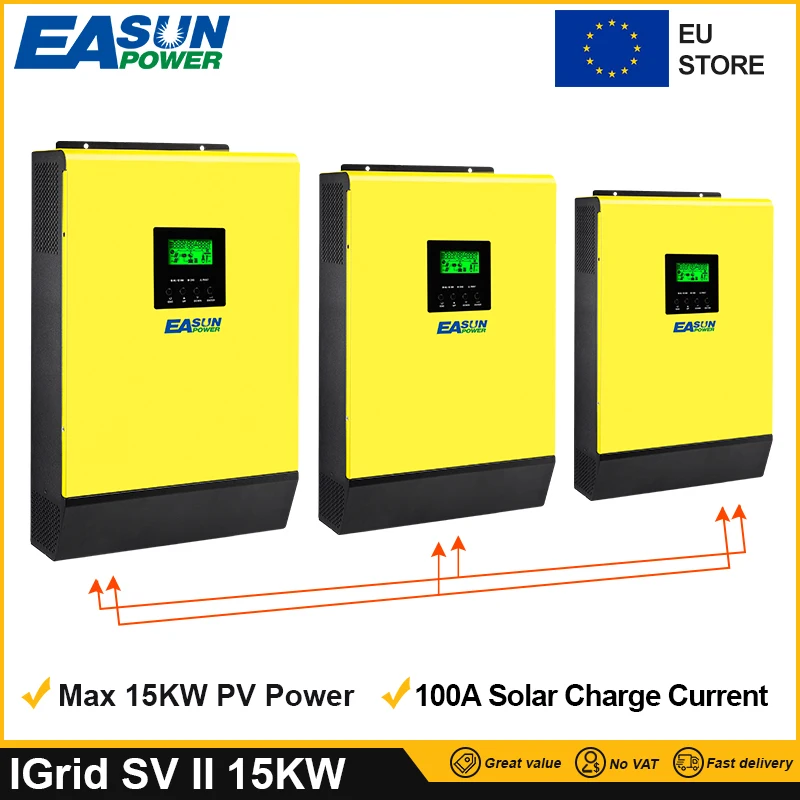 EASUNPOWER15KWHybridSolarInverterGridtiedOffGrid48V230VMPPT