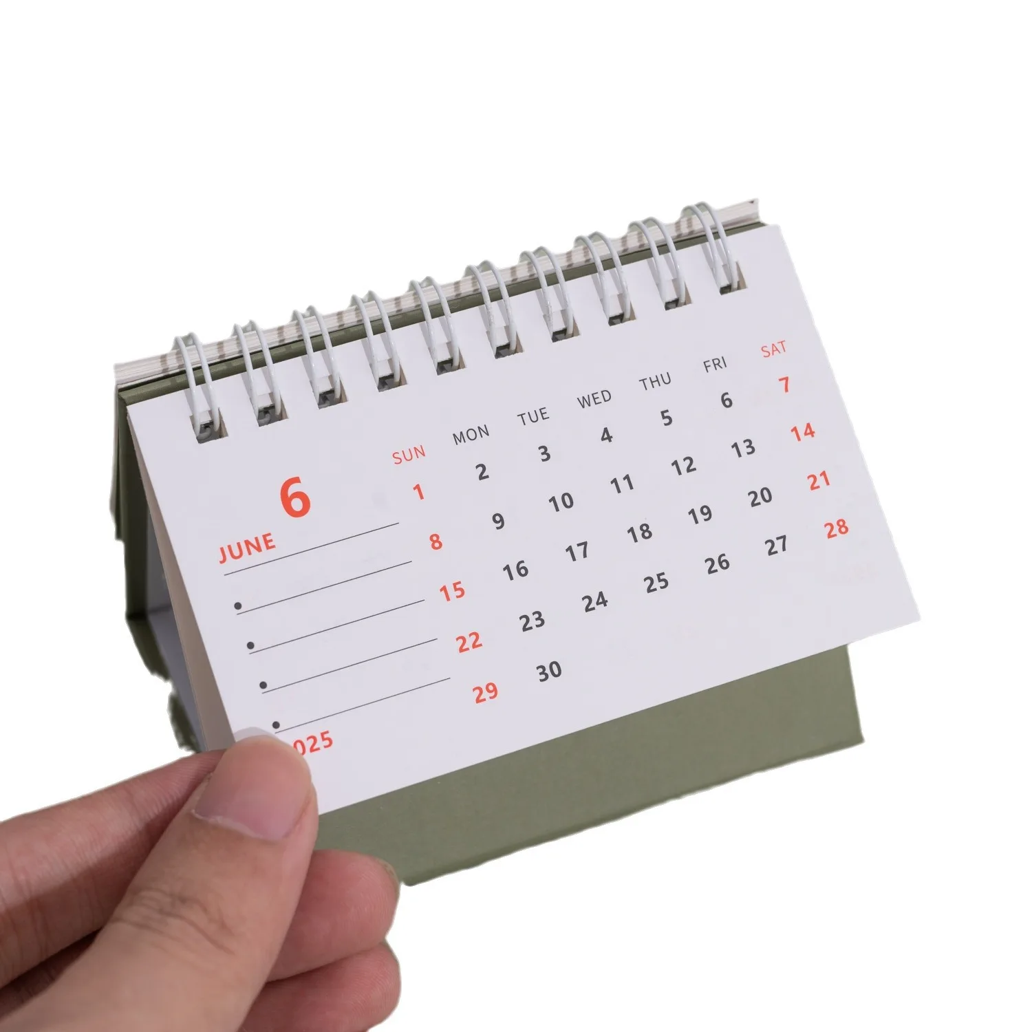 Desk Calendar 2025 Simple Style English Mini Portable Desktop Decoration