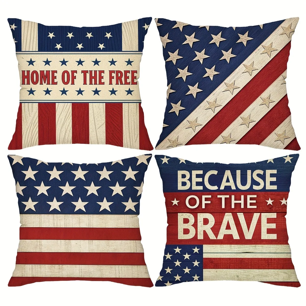 Dessus De Couette Patchwork Patriotique USA - 2,5 Carrés - 20x25 Rangs - Fait Main