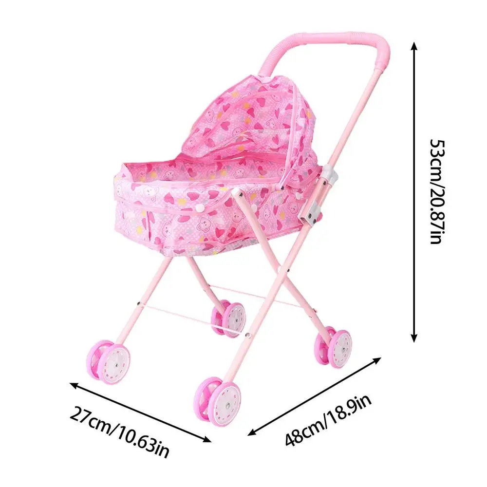 Nueva llegada! Carrito de muñecas de alta calidad, Mini cochecito de bebé,  juguete con cojín de asiento, casa de juegos bonita, accesorios de escena  fotográfica - AliExpress