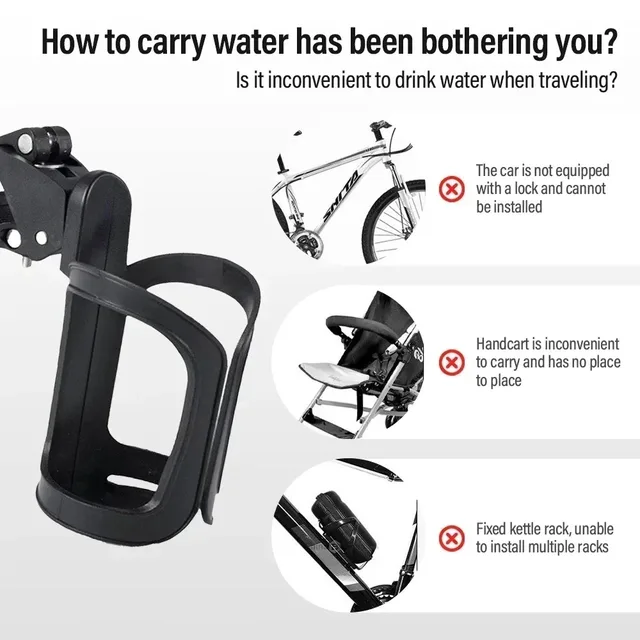 Bicycle Bottle Cages MTB Water Bottle Holder Children Bike Cart Bottle Rack Baby Stroller Cup Holder Rack Bicycle Accessories 5