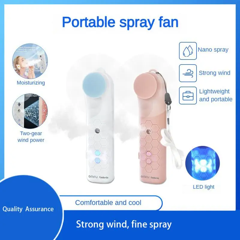 

Small Fan 500mah Battery Seiko Secret Work Cool Mist Ultra Low Decibel Strong Wind Cooling Appliances Mini Fan 91g Spray Fan Abs