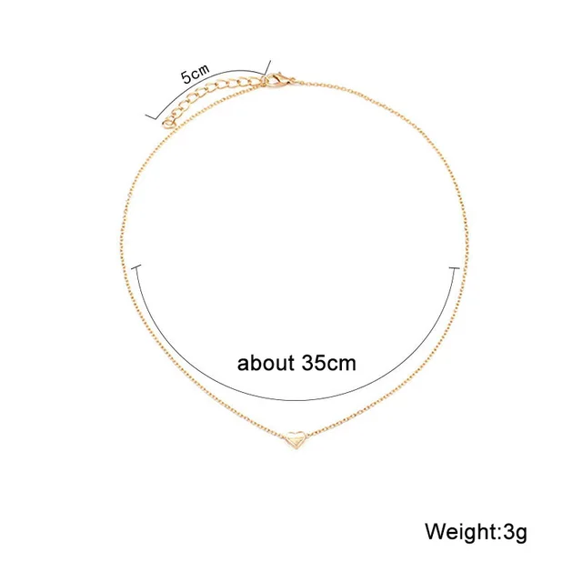 Minimalist heart necklace for women