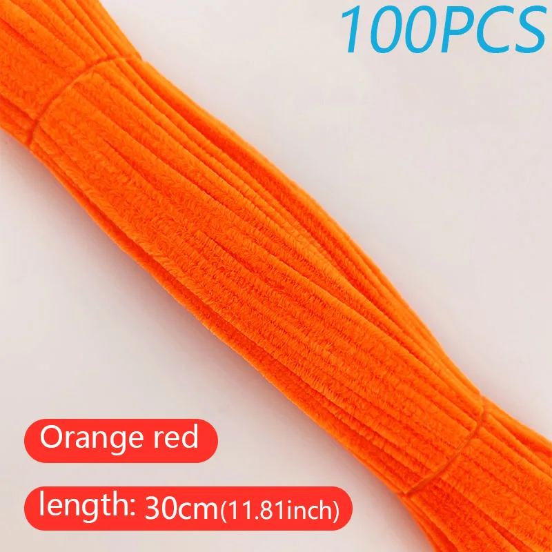 100PCS Vibrant DIY Twisted Wool Craft Sticks for Creative Art Projects