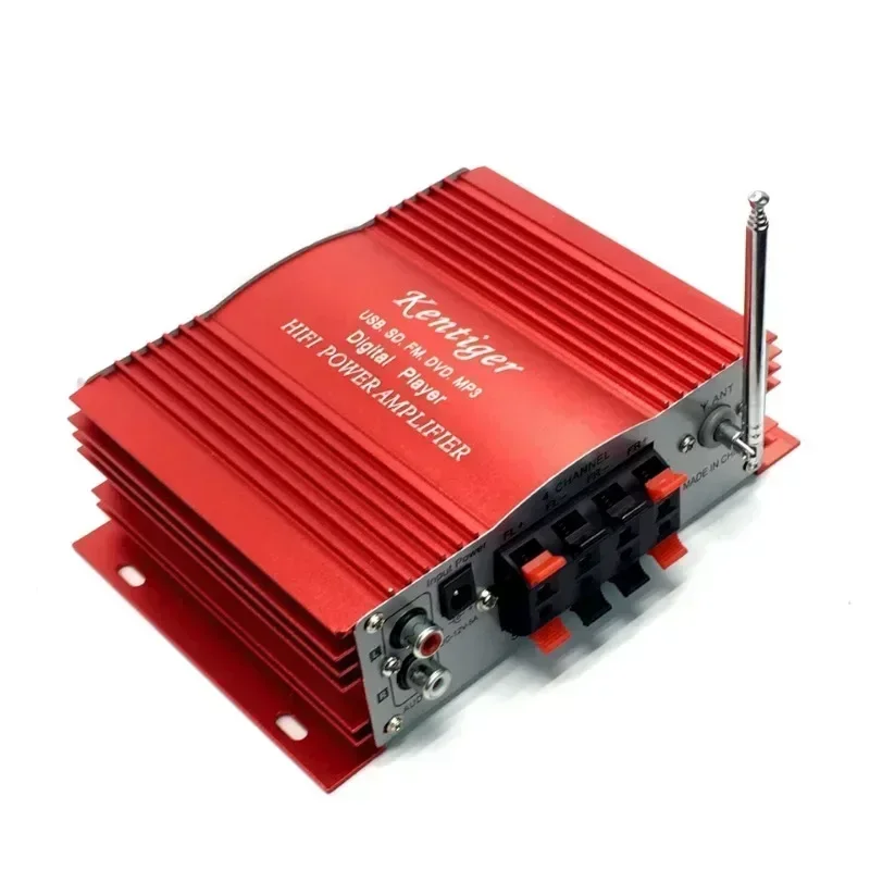 3001 4채널 앰프 (리모컨, USB/SD 카드 플레이어, FM 라디오, 12V5A 전원 어댑터 및 AUX 케이블 옵션 포함)