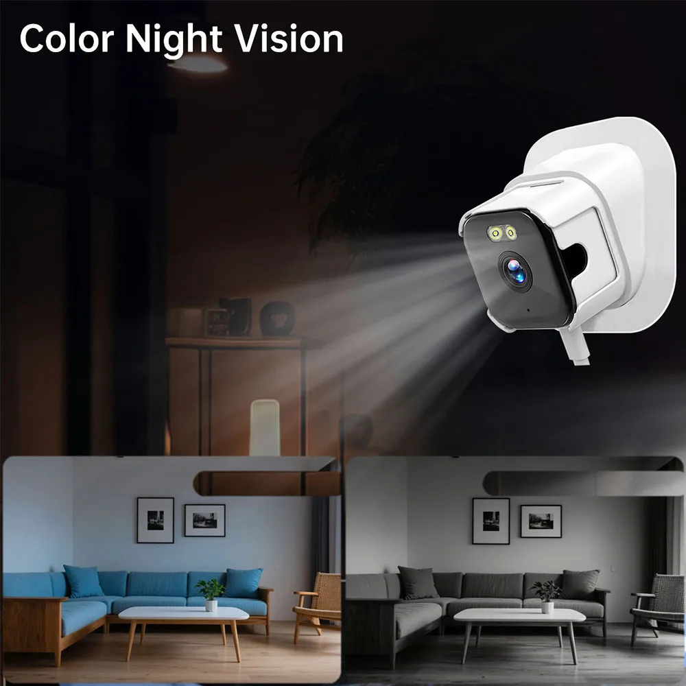 5MP WIFI Window Camera Indoor 2.4/5GHz Full Color Night Vision Motion Detection Home Security Baby Monitor Cameras 4