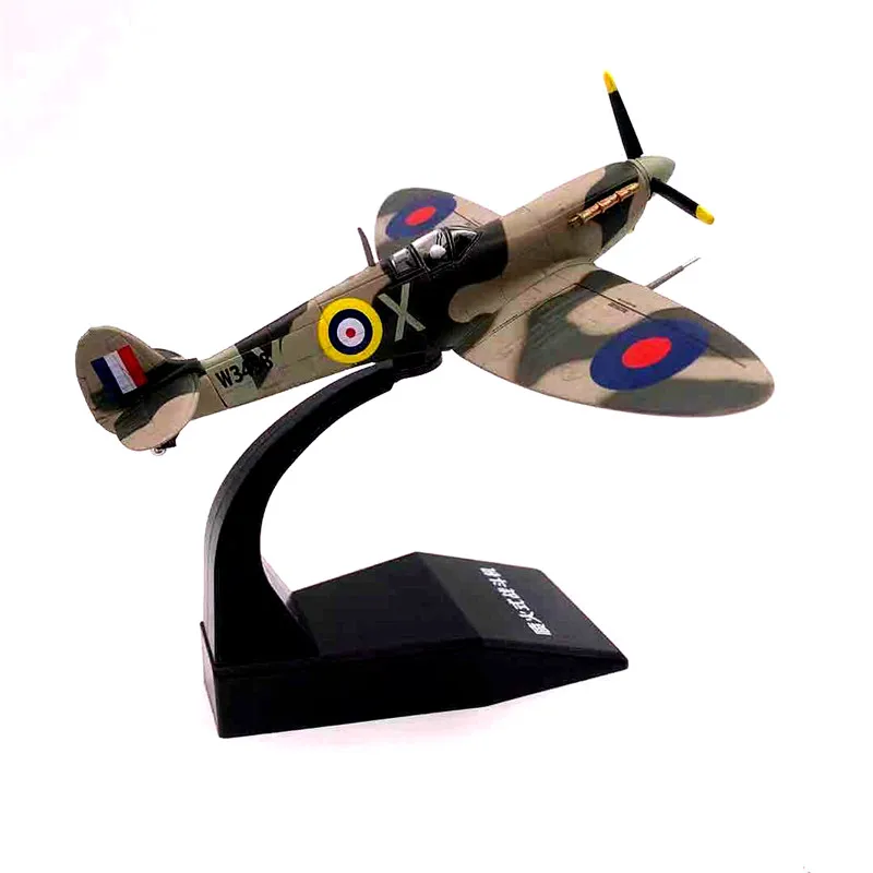 

1/72 Scale Hardcover Version Of Ten Famous World War II Fighter British Spitfire Alloy Die Cast Simulation Combat Aircraft Model