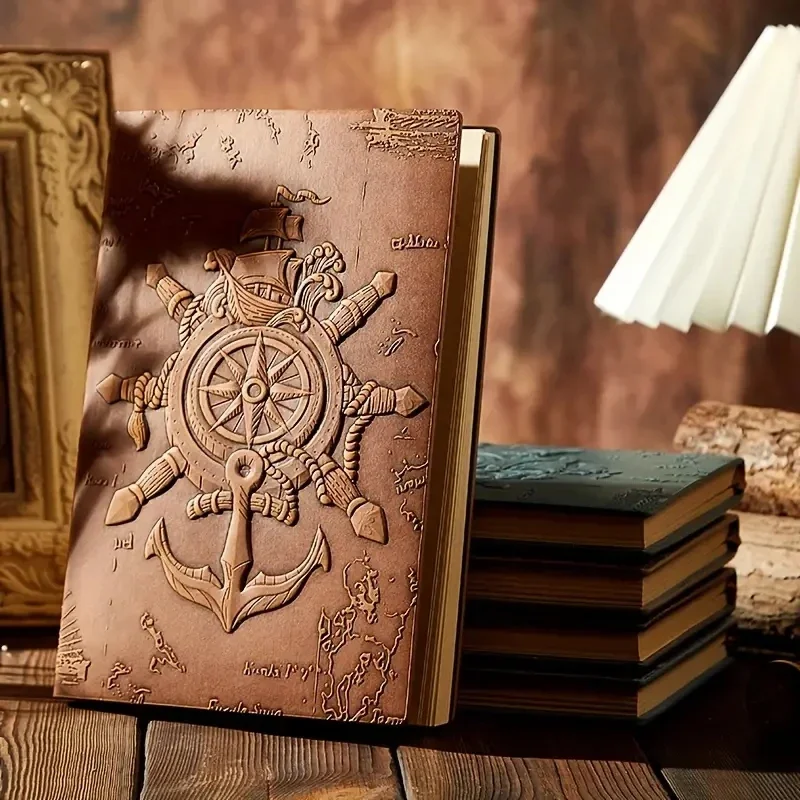 

A5 Персонализированная книга с морским рулем для иллюстраций в винтажном европейском стиле изысканные тисненые заметки блокнот школьные принадлежности