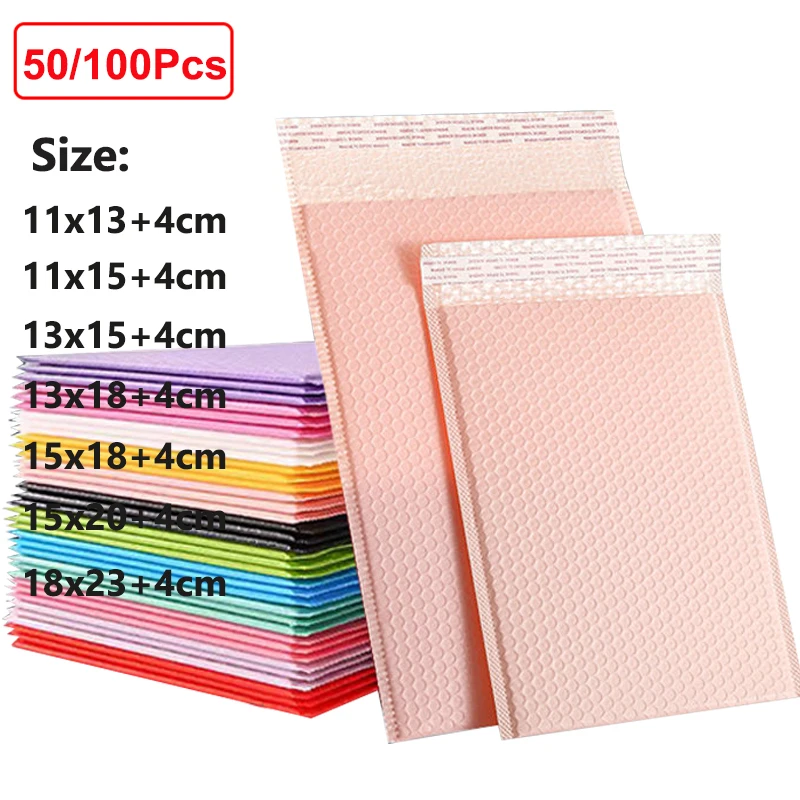 50/100Pcs Buste Postali Imbottite A Bolle Rosa Buste Postali Imbottite A Bolle Buste Postali Per Imballaggio Buste Di Spedizione Autosigillanti Imbott