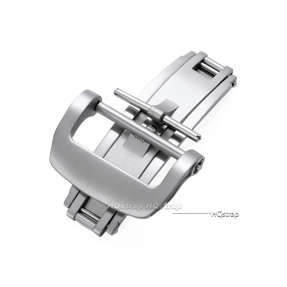 Silver Brushed Stainless Steel Butterfly Deployment Watch Buckle