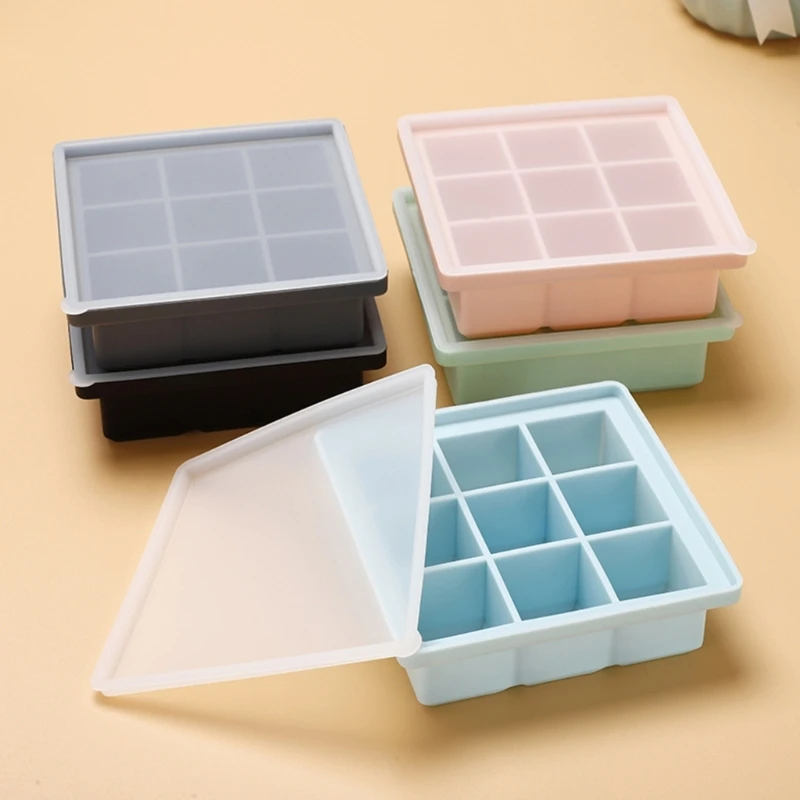 Silicone Ice Cube Tray Easy-Release Ice Molds Babies  Freezer Tray Silicone Babies  Ice Cube Tray 5 Color Dropshipping 5