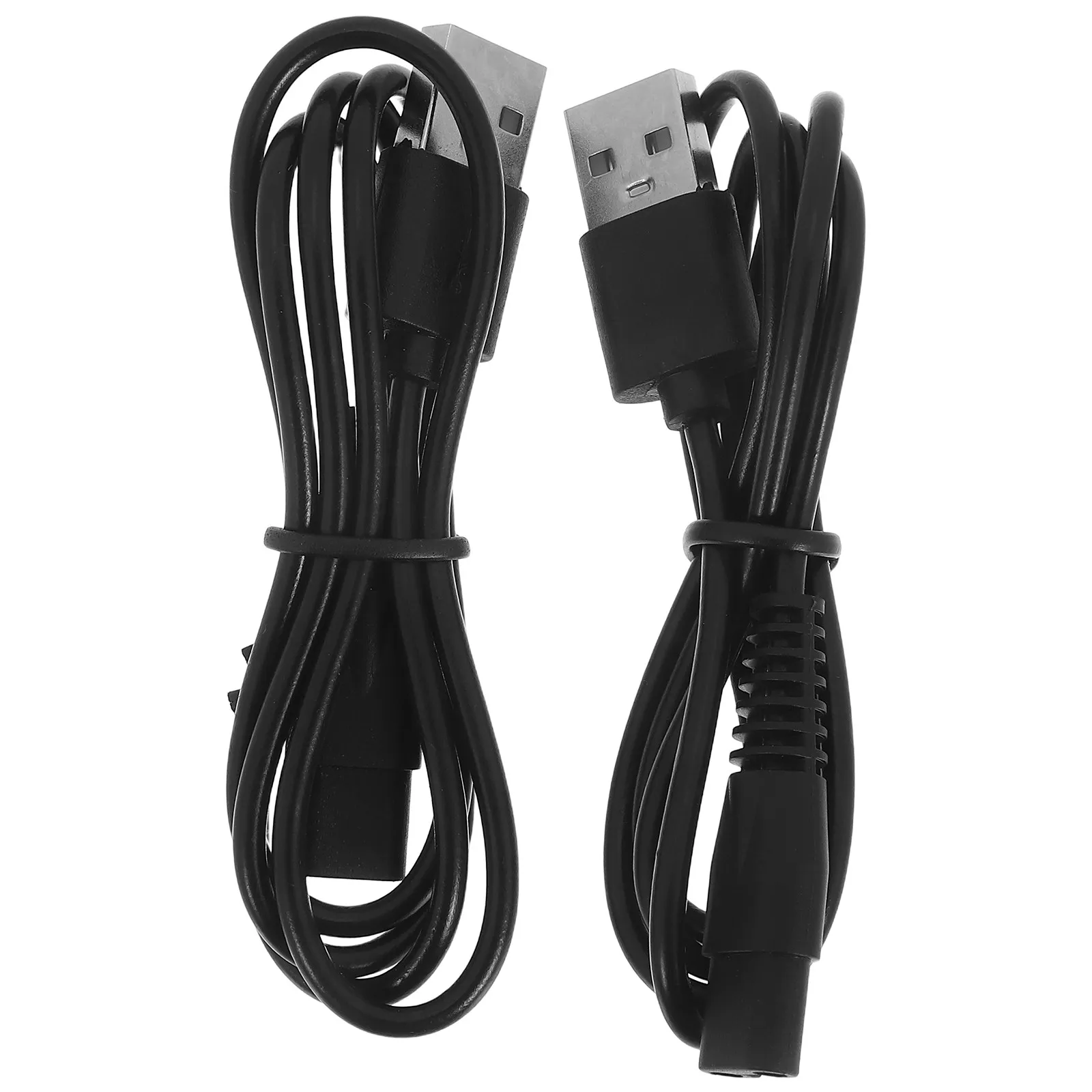 2Pcs 면도기 충전 라인 전기 면도기용 USB 전원 코드 60Cm 프리미엄 구리 코어 고무 절연 범용 8-테일 충전