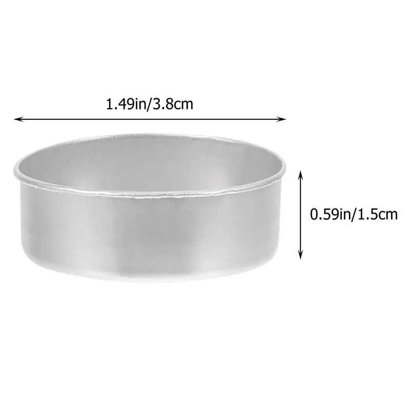 Tea Light Cup Holding Container Refillable Container Eye Shadow Tin Aluminum Tin Tealight candle holders 100 Sets