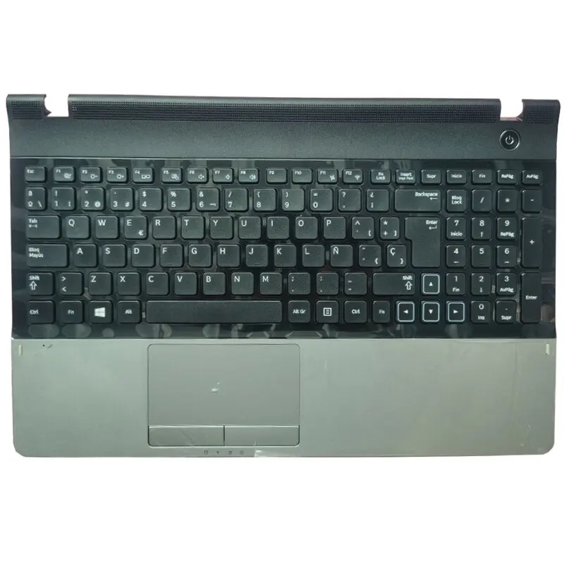 삼성 NP300E5X NP305E5A 300E5A 300E5C 300E5Z SP 용 새로운 스페인어 키보드, 실버 손목 받침대 ...