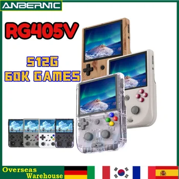 ANBERNIC 휴대용 비디오 게임 레트로 콘솔, 4 인치 IPS HD 터치 스크린, PSP PS2 게임보이 선물, 생일 선물, RG405V, RG353V