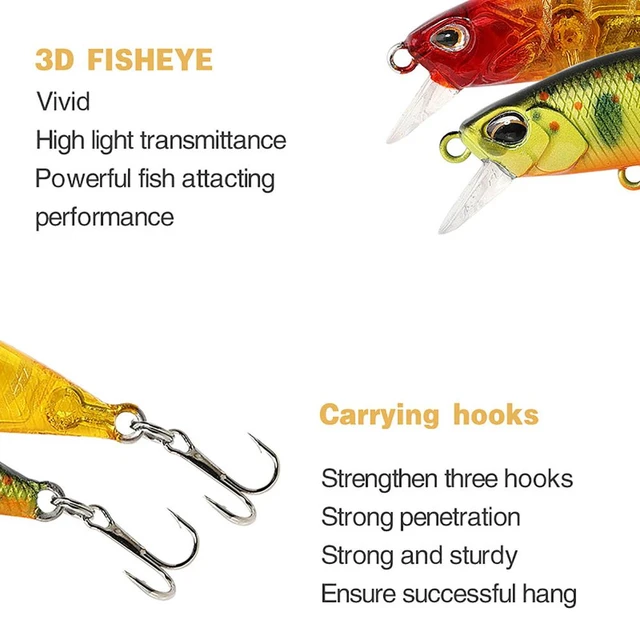 Sinking Fishing Lures With Barbed Hooks 5.5cm/5g Boxed Lures