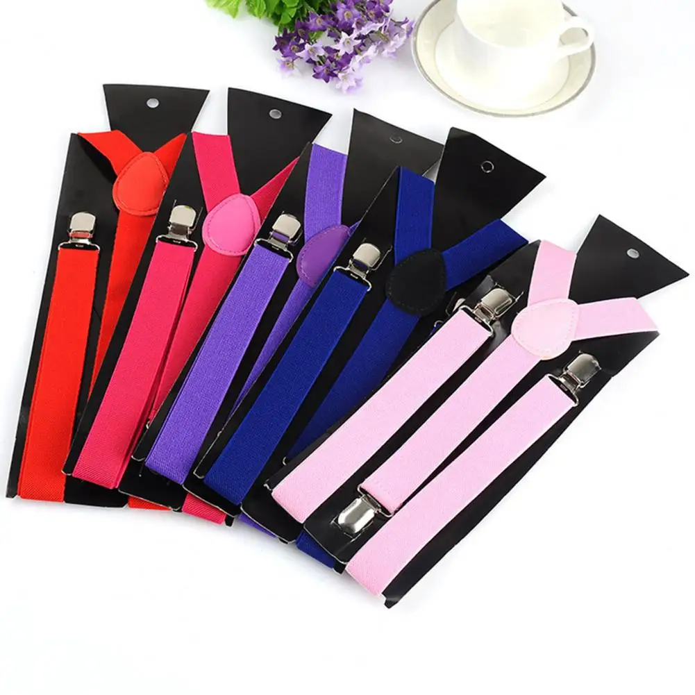 

2020 Adjustable Elasticated Adult Suspender Straps Unisex Women Men Y Shape Elastic Clip-onS Suspenders Pants Braces