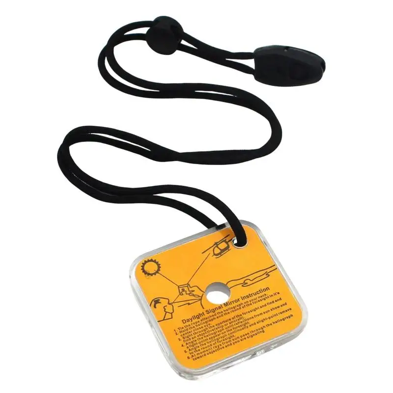 1PC Outdoor Survival Reflective Signal Mirror For Hiking Camping Multifunctional Survival Emergency RescueReflective Mirror
