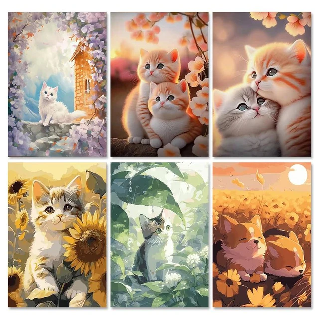 GATYZTORY Paint by Numbers Kit for Adults Beginner Cat Picture Oil Paint  Coloring By Numbers On Canvas Wall Art Unique Gift - AliExpress